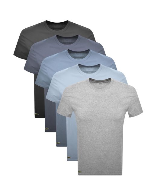 Lacoste Blue Slim Fit 5 Pack T Shirts for men