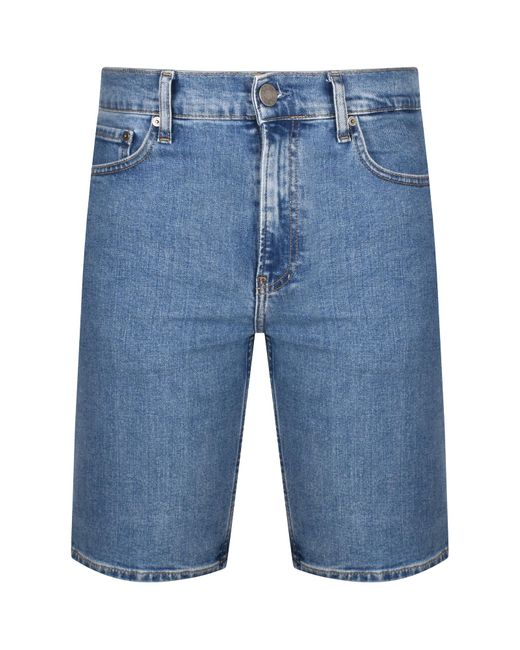Calvin Klein Blue Mid Wash Denim Shorts for men