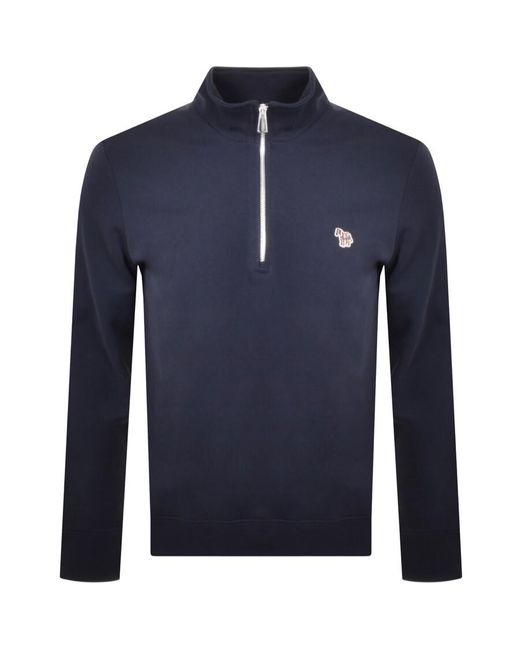 Paul Smith Blue Half Zip Sweatshirt for men