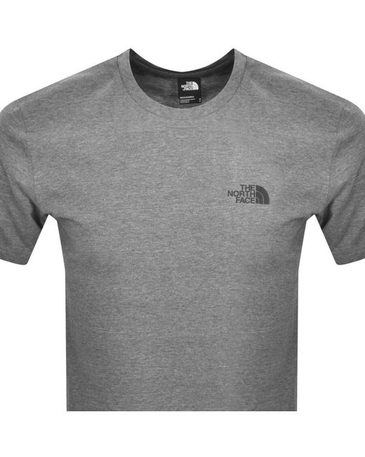 The North Face Gray Simple Dome T Shirt for men