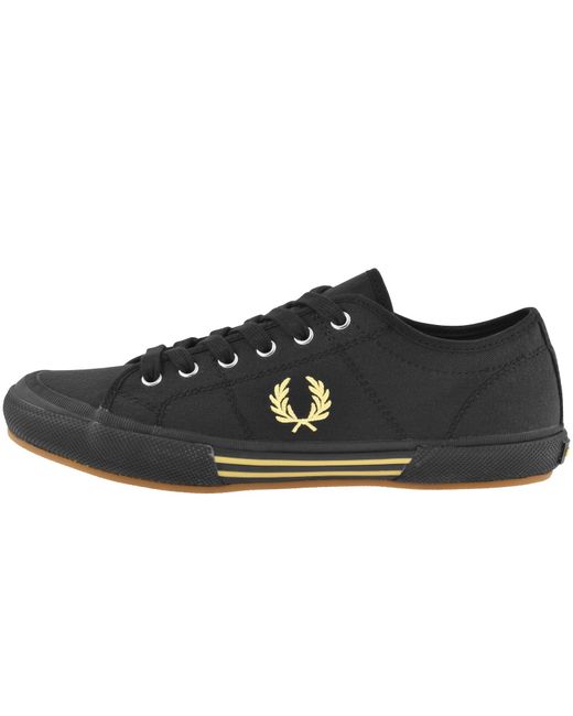 Fred Perry Black B708 Canvas Trainers for men