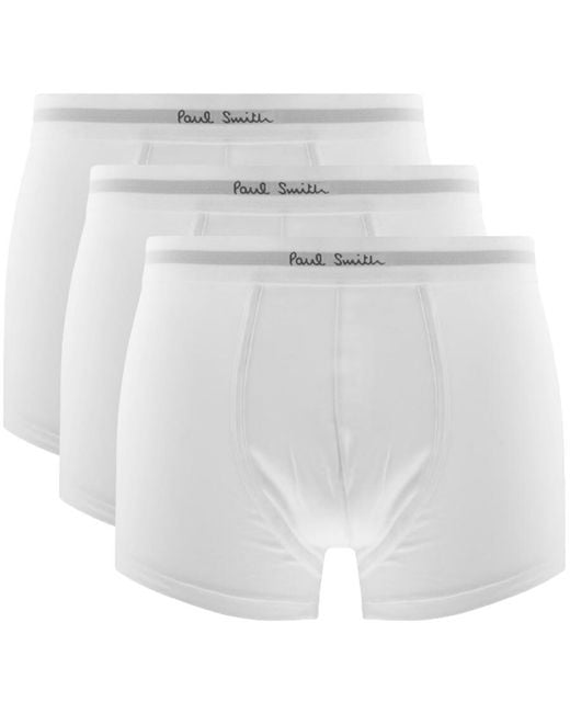 Paul Smith White 3 Pack Trunks for men