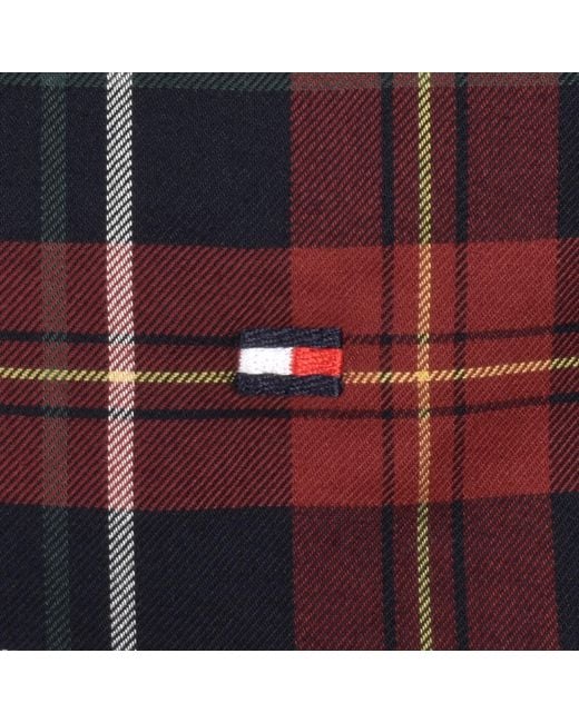Tommy Hilfiger Red Long Sleeve Tartan Shirt for men
