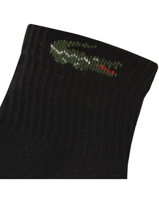 Lacoste Black 6 Pack Ankle Socks for men