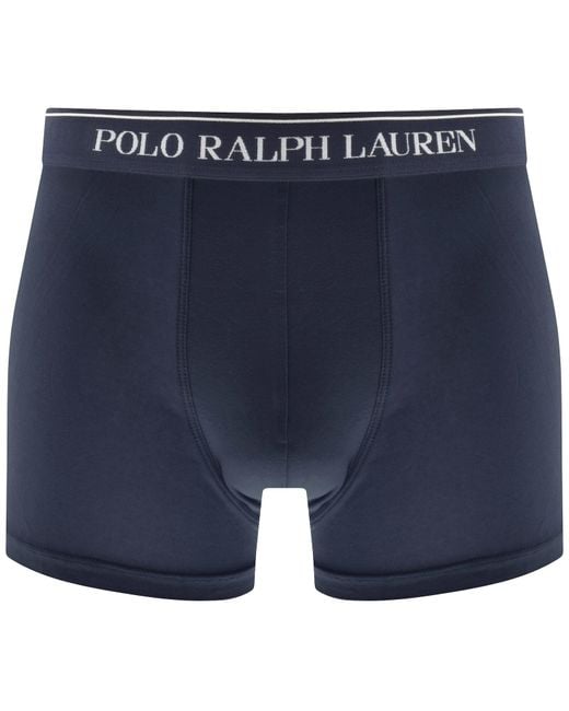 Ralph Lauren Blue Underwear 3 Pack Trunks for men