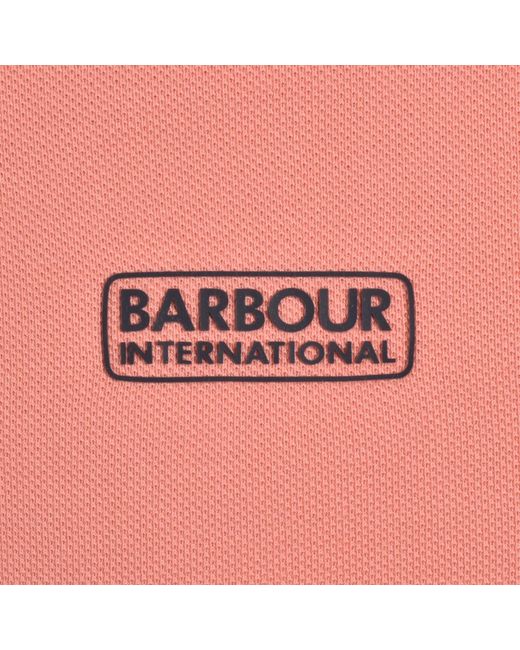 Barbour Pink Essential Polo T Shirt for men