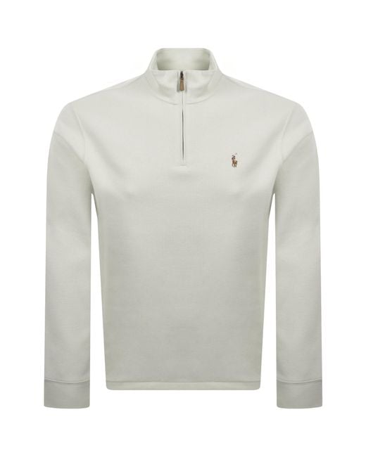 Ralph Lauren Gray Quarter Zip Knit Jumper for men