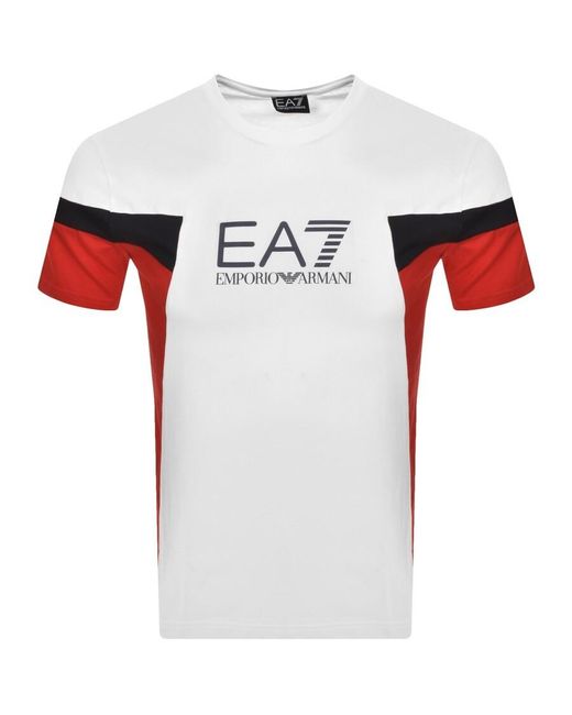 EA7 White Emporio Armani Logo T Shirt for men