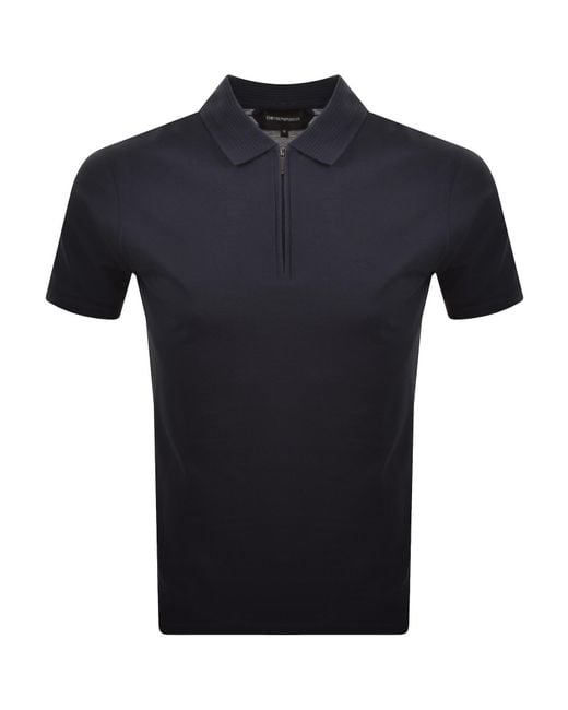 Armani Blue Emporio Short Sleeved Polo T Shirt for men