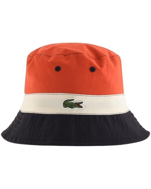 Lacoste Red Logo Bucket Hat for men