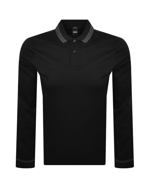 BOSS BUSINESS Black Boss H Pleins Slim Fit Polo T Shirt for men