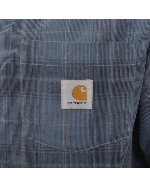 Carhartt Blue Wilber Shirt Velvet for men