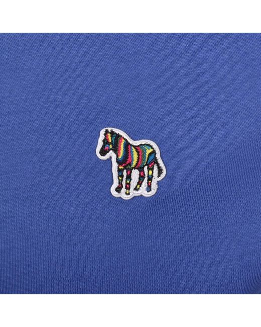 Paul Smith Blue Long Sleeve Zebra T Shirt for men