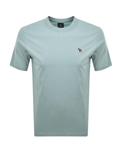 Paul Smith Blue Short Sleeve Zebra T Shirt for men