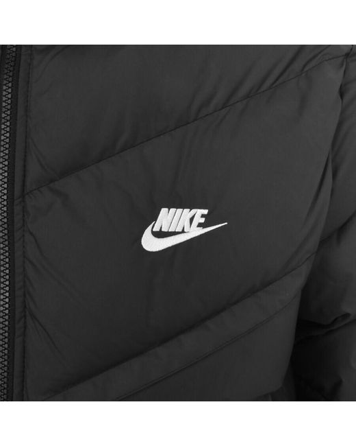 Nike Black Storm-fit Windrunner Long Parka Jacket for men