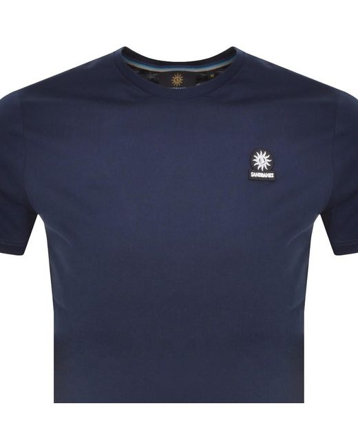 Sandbanks Blue Badge Logo T Shirt for men
