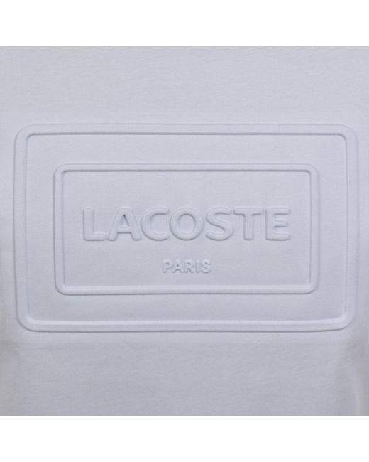 Lacoste Blue Embossed Logo T Shirt for men