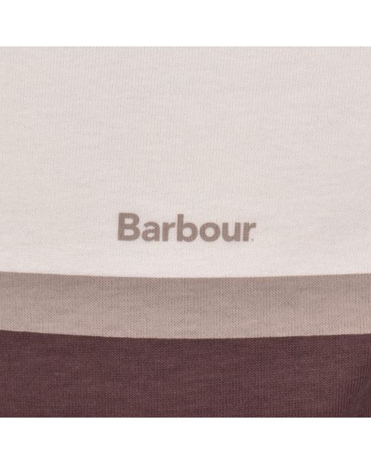 Barbour White Newsham Striped T Shirt for men