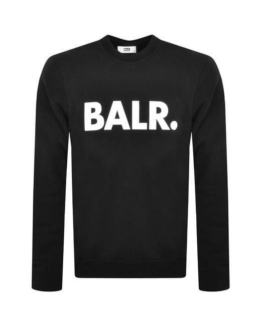 BALR Black Straight Branded Sweatshirt for men
