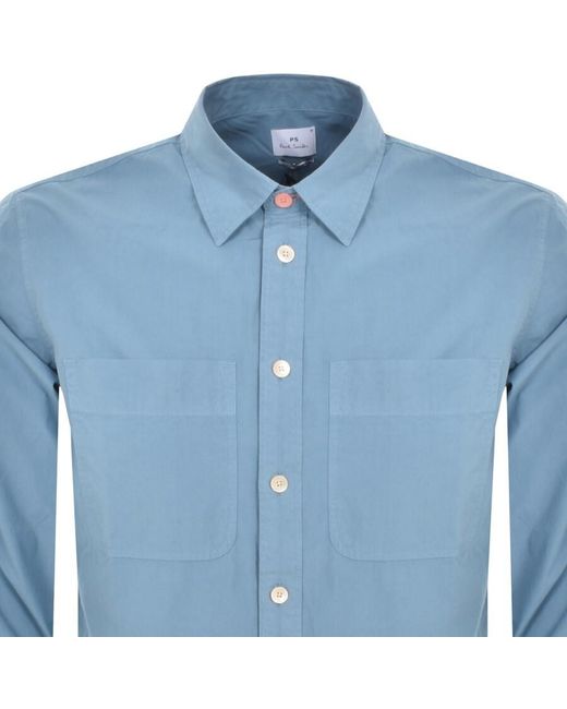Paul Smith Blue Long Sleeve Casual Fit Shirt for men