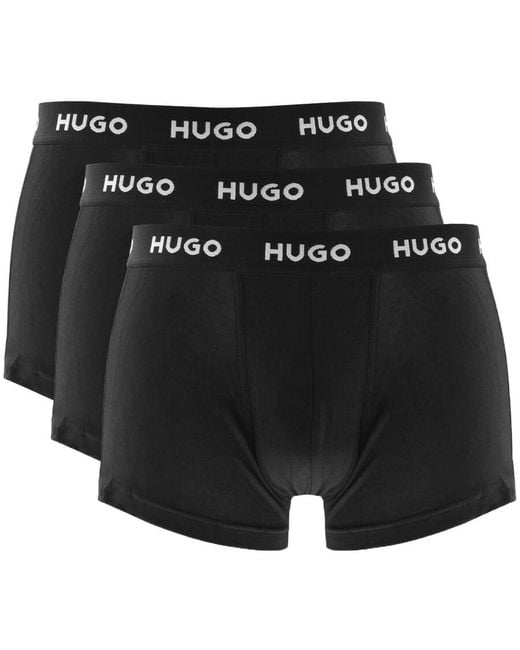 HUGO Black 3 Pack Trunks for men