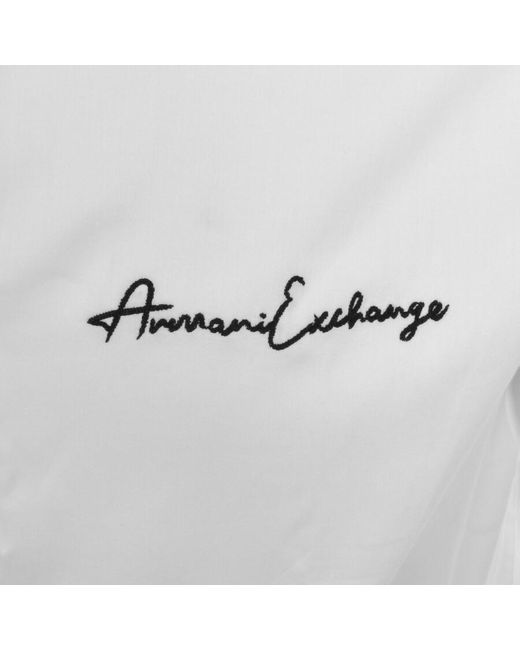 Armani Exchange White Long Sleeve Shirt for men