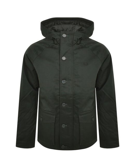 Fred Perry Short Snorkel Parka Jacket in Green for Men Lyst