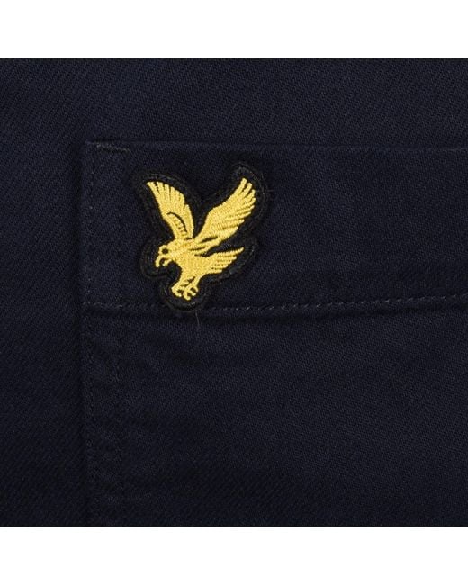 Lyle & Scott Blue Enzyme Overshirt for men