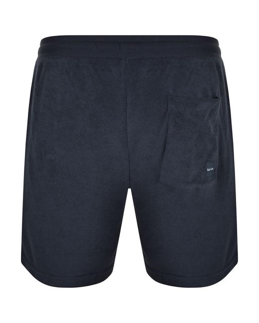 Paul Smith Blue Towel Stripe Jersey Shorts for men