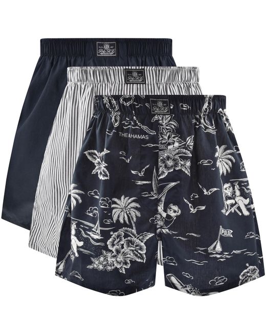 Ralph Lauren Blue Underwear 3 Pack Boxer Shorts for men