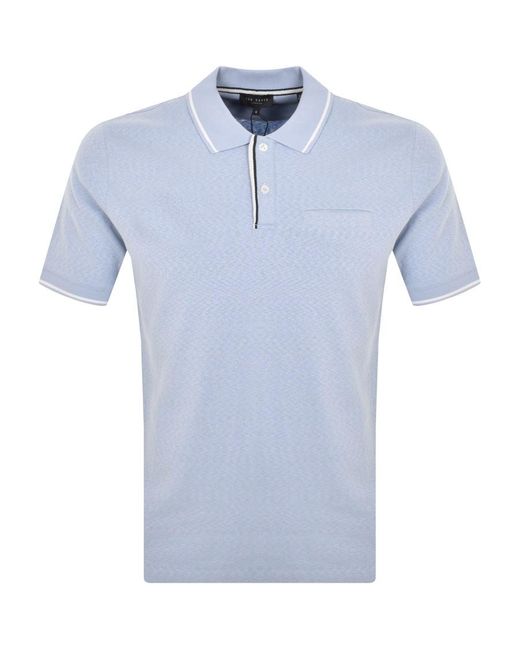 Ted Baker Sellers Polo T Shirt in Blue for Men | Lyst
