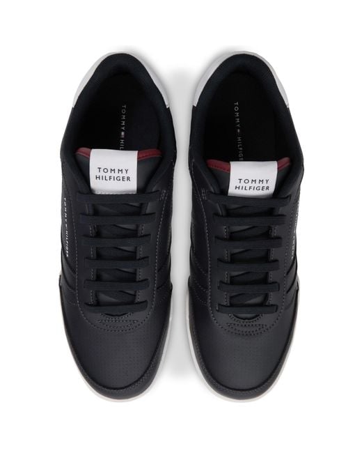 Tommy Hilfiger Blue Leather Trainers for men