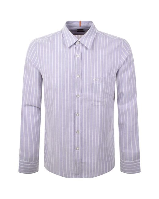 Boss Purple Boss Relegant 6 Long Sleeved Shirt for men