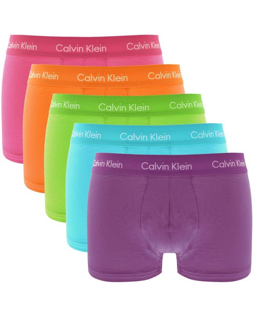 Calvin Klein Green Underwear 5 Pack Trunks for men