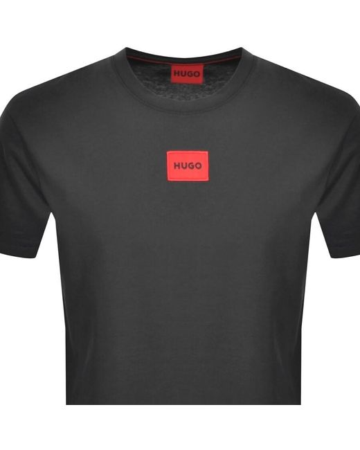 HUGO Black Diragolino212 T Shirt for men