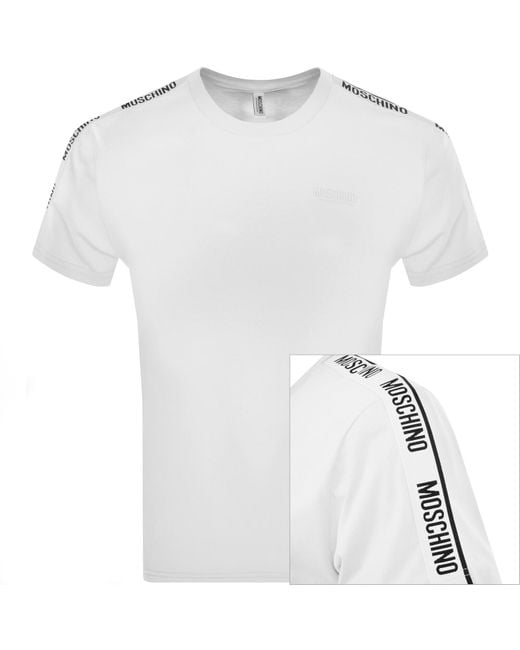 Moschino White Logo T Shirt for men