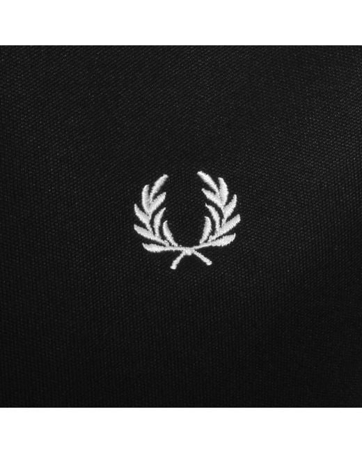 Fred Perry Black Laurel Taped Track Top for men