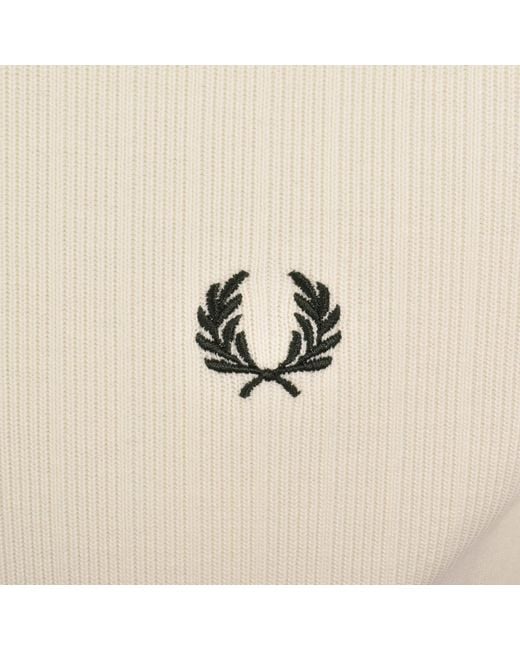 Fred Perry Natural Ribbed Jersey T Shirt for men