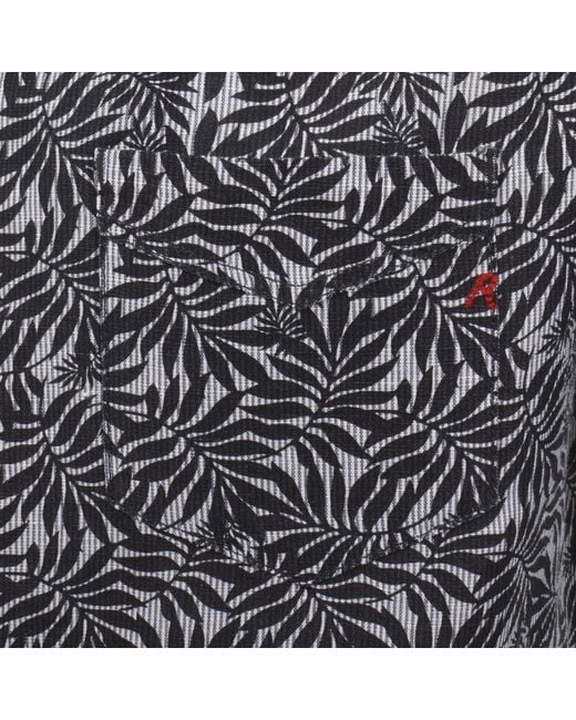 Replay Gray All Over Print Shirt for men