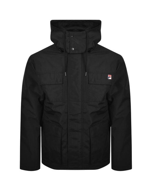 Fila Black Fila Liam Cargo Pockets Jacket for men