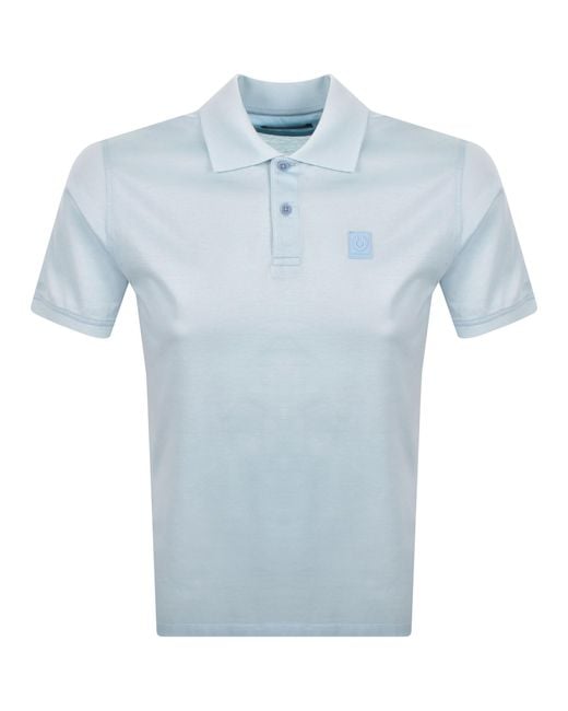 Belstaff Blue Steel Polo T Shirt Sky for men