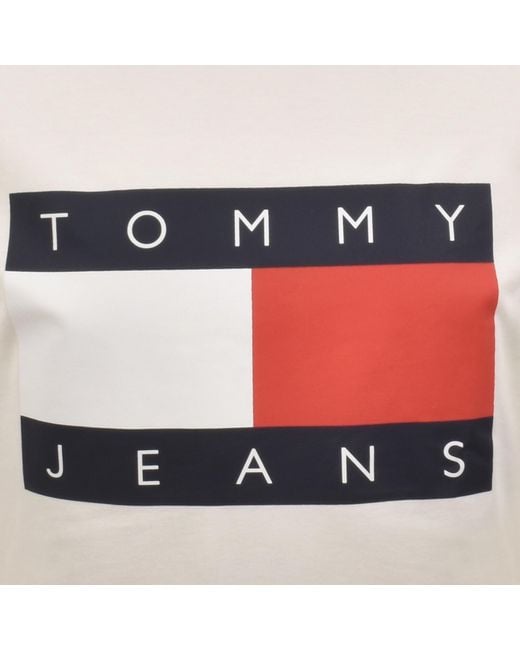 Tommy Hilfiger White Big Flag T Shirt for men
