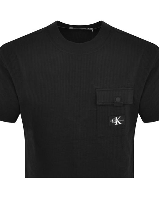 Calvin Klein Black Jeans Logo T Shirt for men