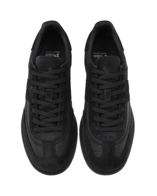 Ralph Lauren Black Bedford Trainers for men