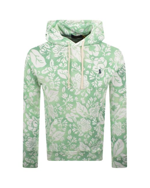 Ralph Lauren Green Floral Hoodie for men