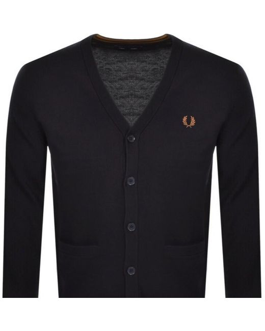 Fred Perry Blue Classic Knit Cardigan for men
