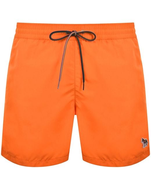 Paul Smith Orange Zebra Swim Shorts for men