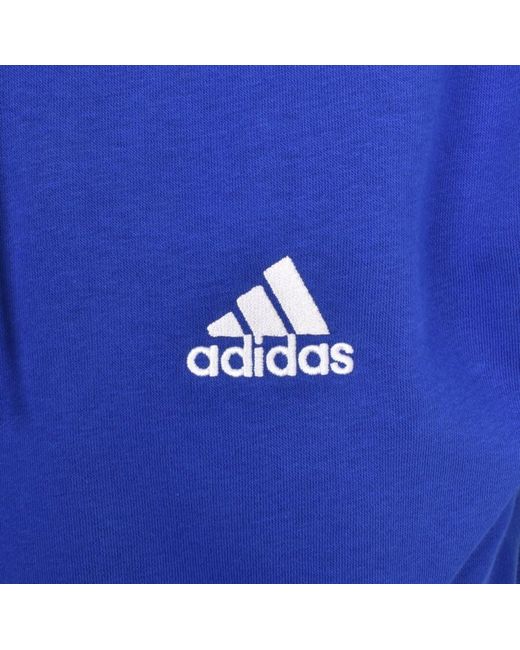 Adidas Originals Blue Adidas Essentials Full Zip Hoodie for men