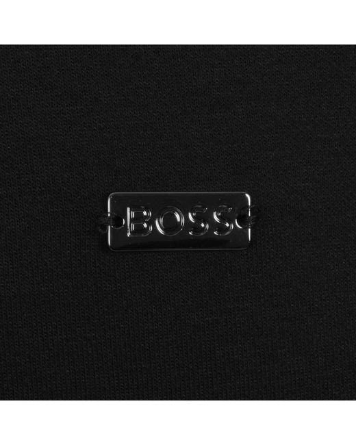 BOSS BUSINESS Black Boss Sense Full Zip Hoodie for men