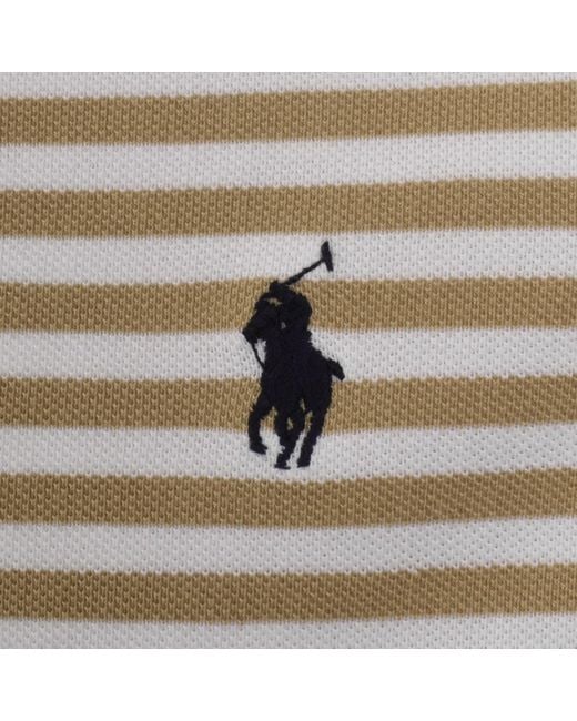Ralph Lauren Gray Stripe Polo T Shirt for men